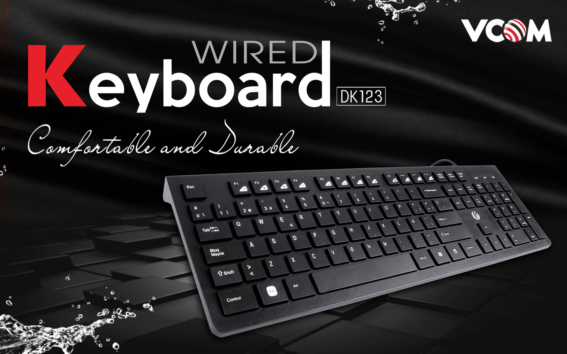 New Arrival! Vcom Spanish Wired Keyboard