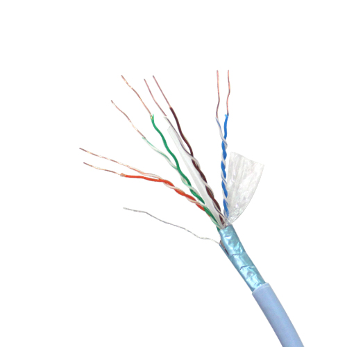 Cat6A 4pr 23AWG Foil and Braiding Shielded Ethernet Cable SFTP