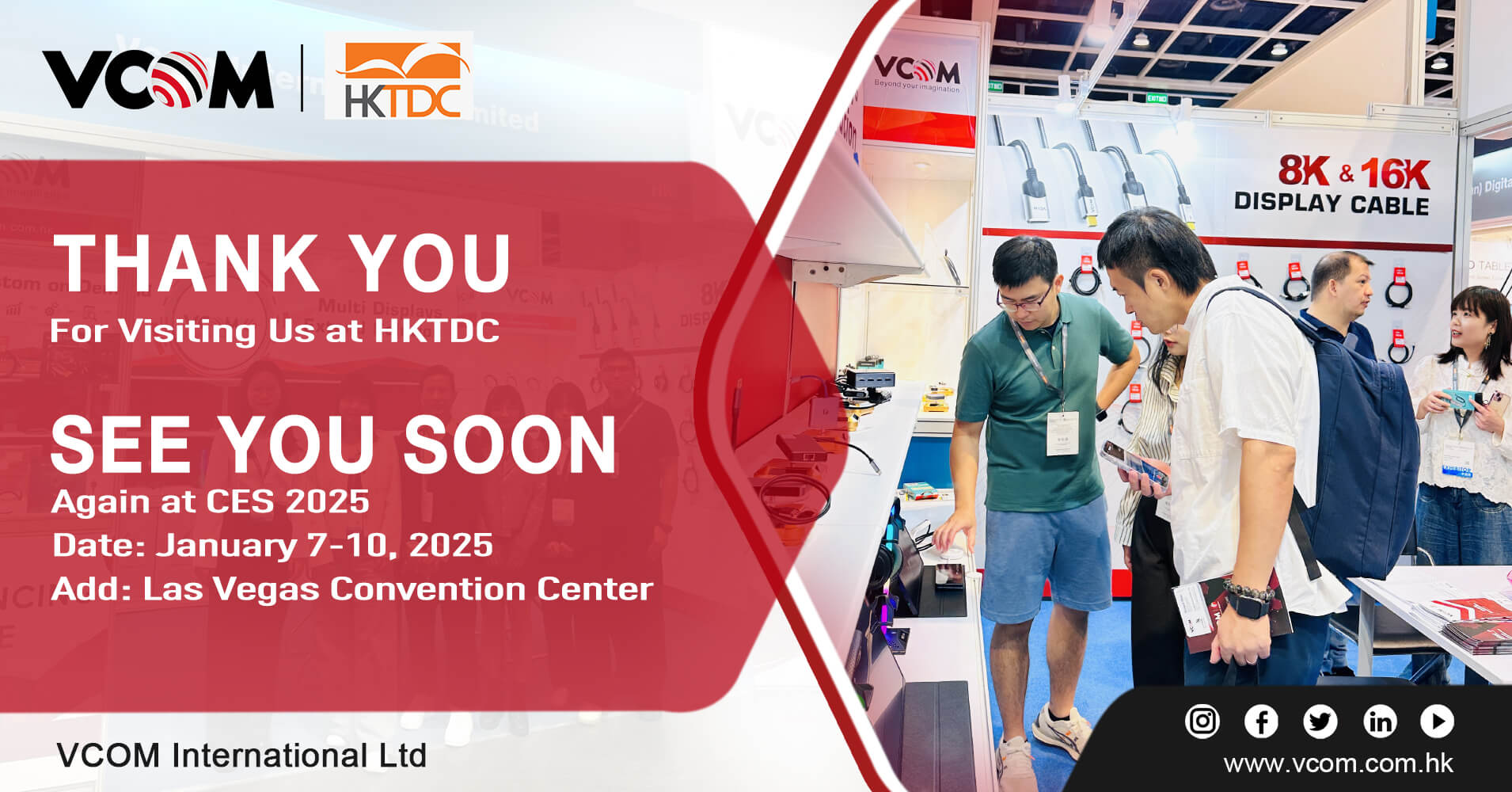 Thank You for Visit VCOM Booth at the HKTDC Trade Fair