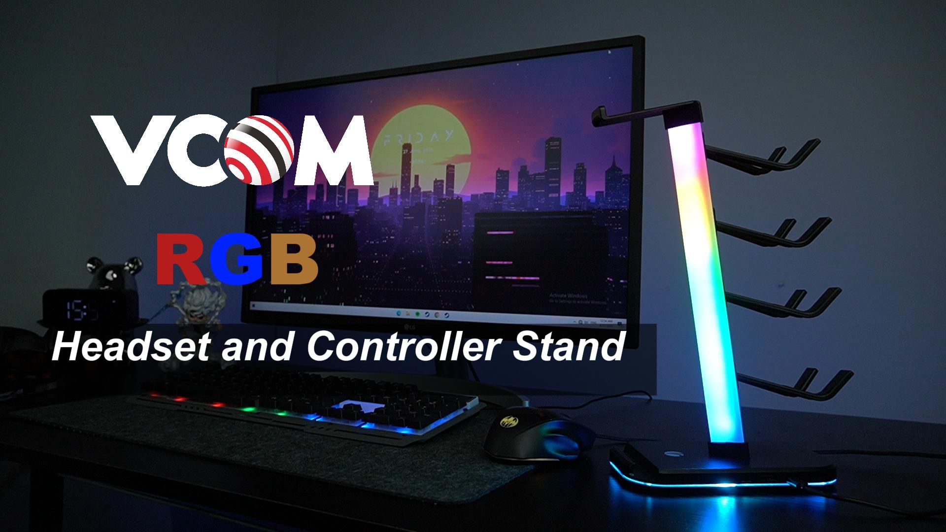 VCOM M707 RGB Headphone Stand