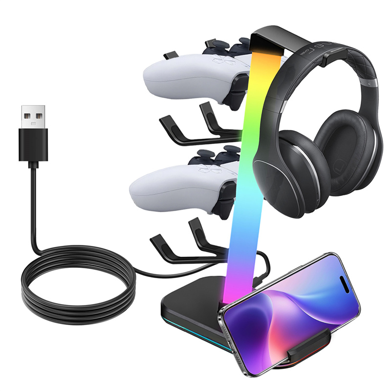 Multifunctional RGB Headphone Stand 