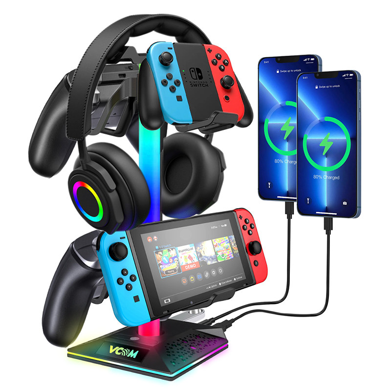 RGB Headset Stand with Hub