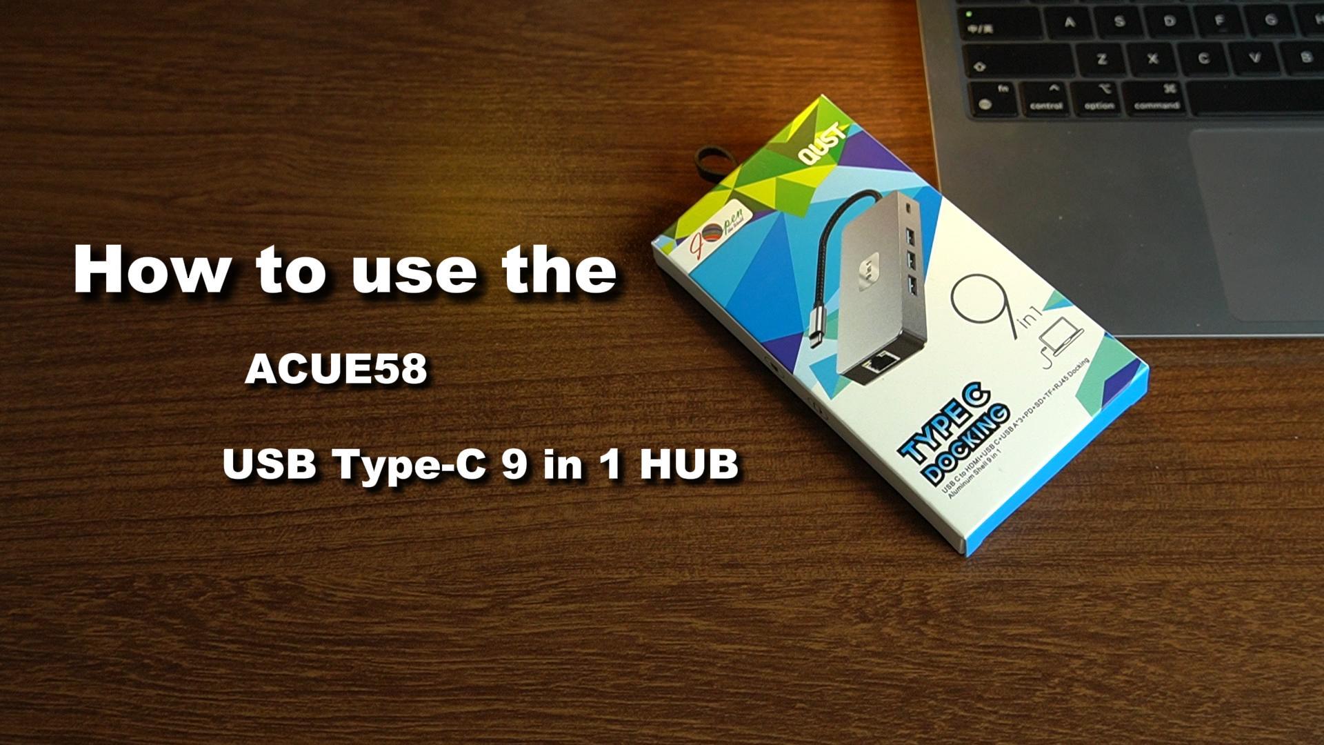 How to use the VCOM ACUE58 9 in 1 USB C Hub