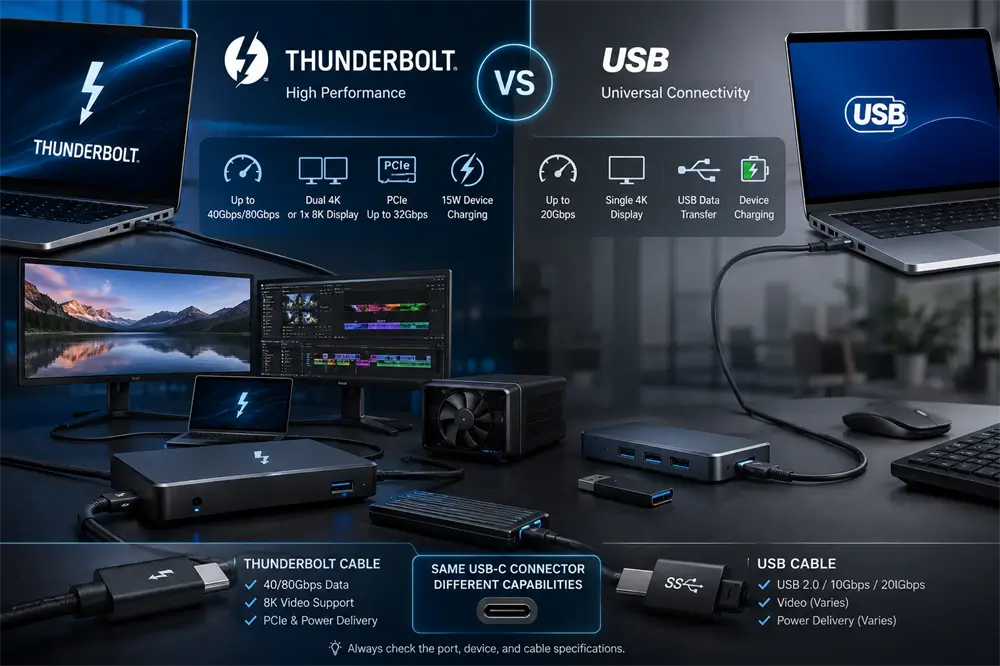 Thunderbolt vs USB: What Is the Relationship and Which One Should You Choose?